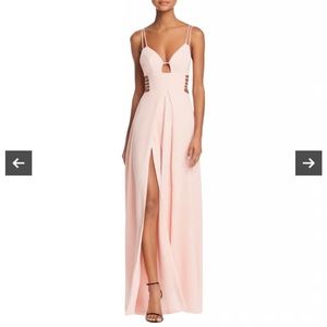 Fame and Partners Pink Cut Out Dress